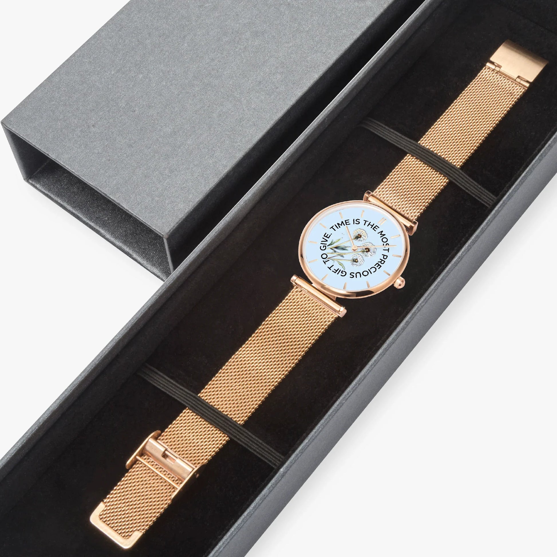 Precious Time Ultra-Thin Quartz Watch - Affirmations and Gratitudes 