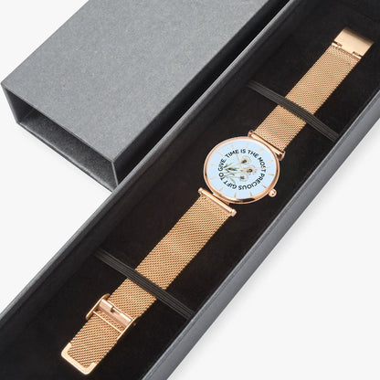 Precious Time Ultra-Thin Quartz Watch - Affirmations and Gratitudes 
