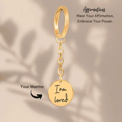 Positive Affirmations Coin Keychain - Products for Positivity - Affirmations and Gratitudes 