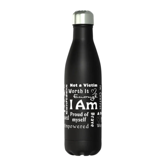 Positive Affirmations Thermos Bottle Black 50cl - Affirmations and Gratitudes 