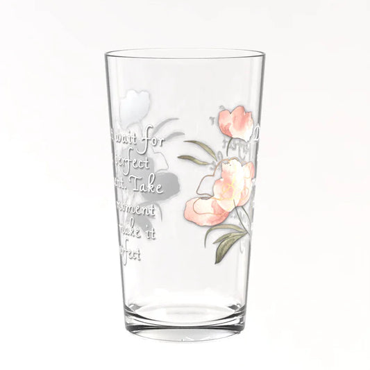 Perfect Moment Conical Pint Glass - Affirmations and Gratitudes 