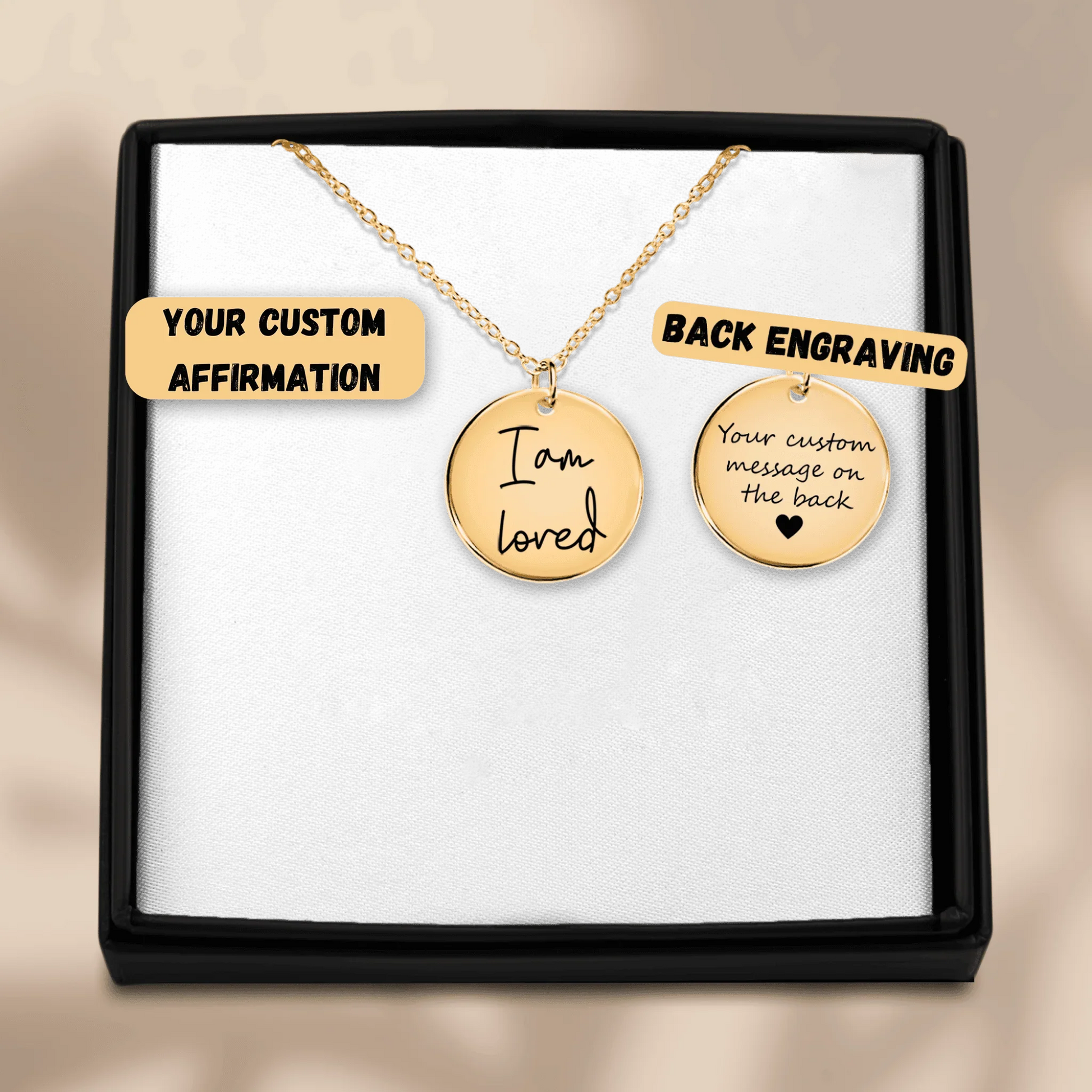 Positive Affirmations Coin Necklace: Products for Positivity - Affirmations and Gratitudes 