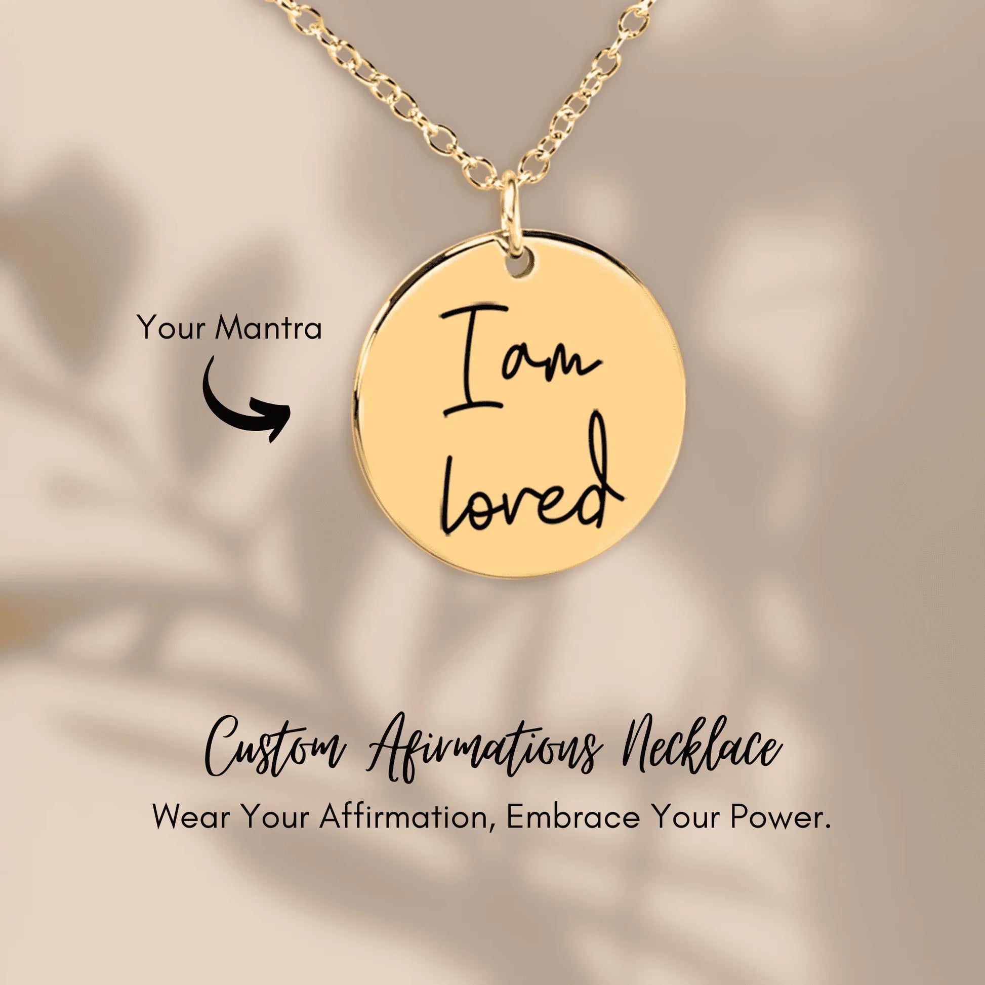 Positive Affirmations Coin Necklace: Products for Positivity - Affirmations and Gratitudes 