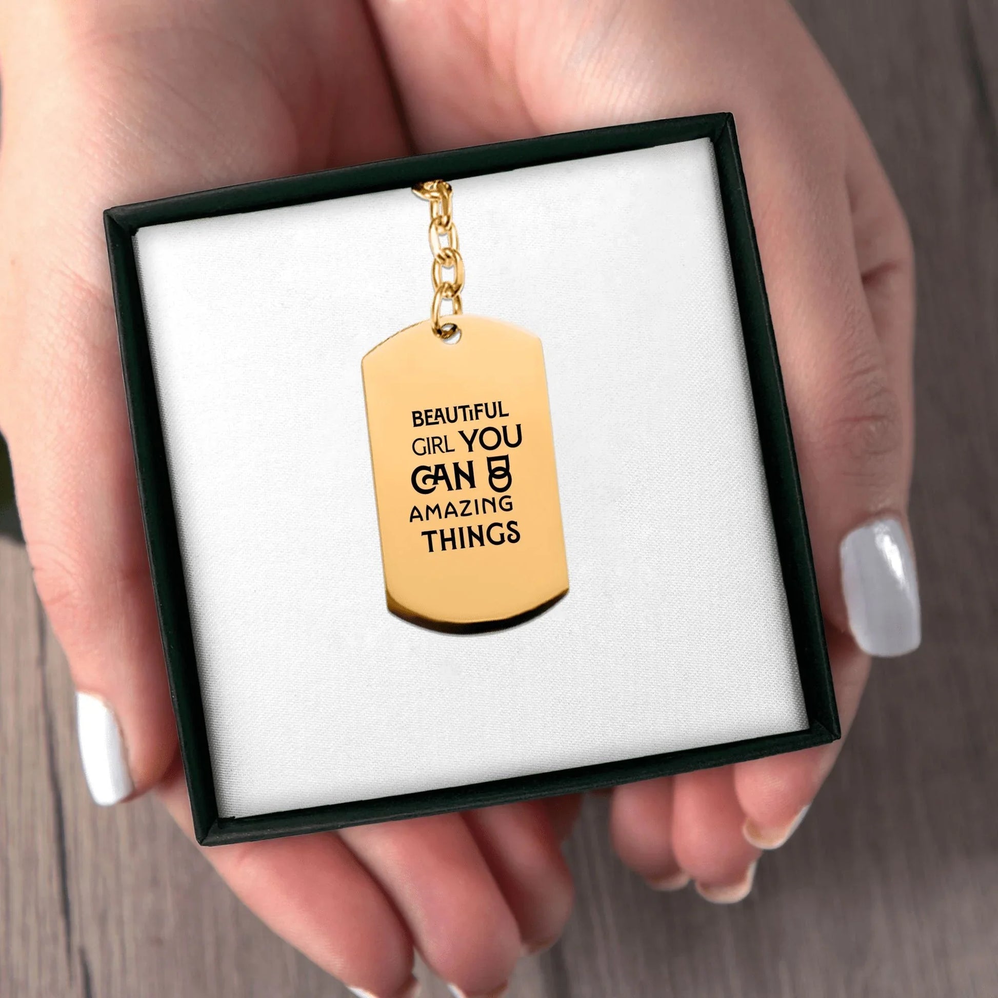 Inspirational Words Tag Keychain - Affirmations and Gratitudes 