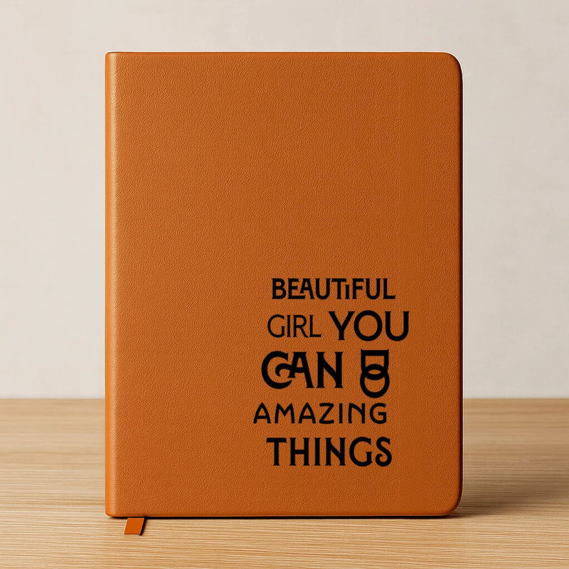 Inspirational Words Premium Engraved A5 Notebook / Journal - Affirmations and Gratitudes 