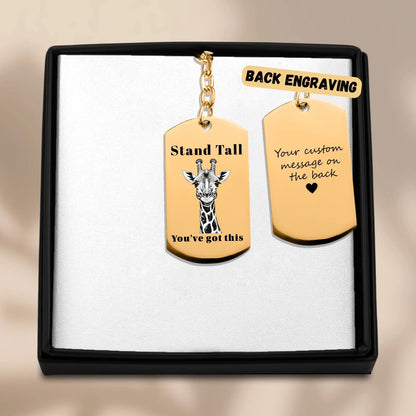 You've Got This Giraffe Tag Keychain - Affirmations and Gratitudes 