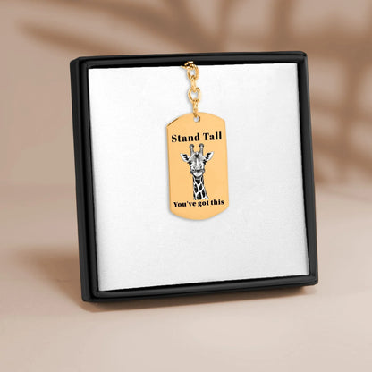 You've Got This Giraffe Tag Keychain - Affirmations and Gratitudes 