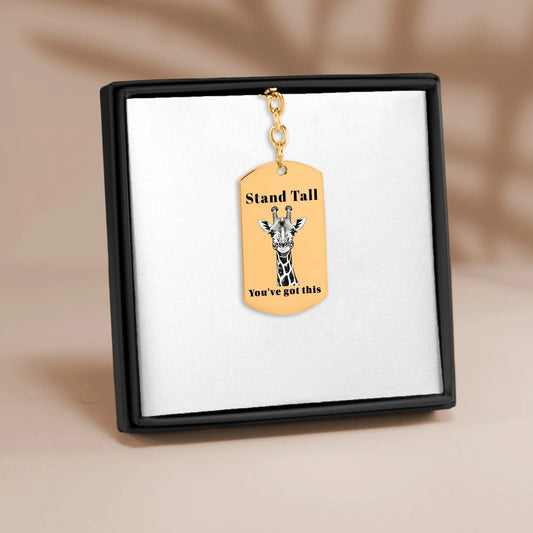 You've Got This Giraffe Tag Keychain - Affirmations and Gratitudes 