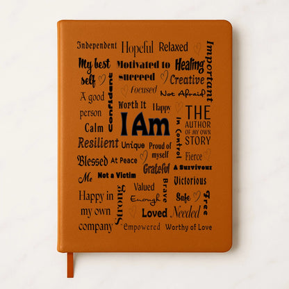 I Am Positive Affirmations Premium Engraved Journal/Notebook (A5) - Affirmations and Gratitudes 
