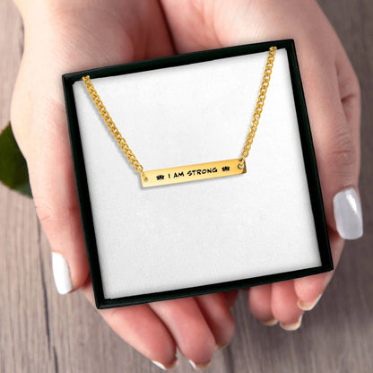 Positive Affirmation Bar Necklace - Affirmations and Gratitudes 