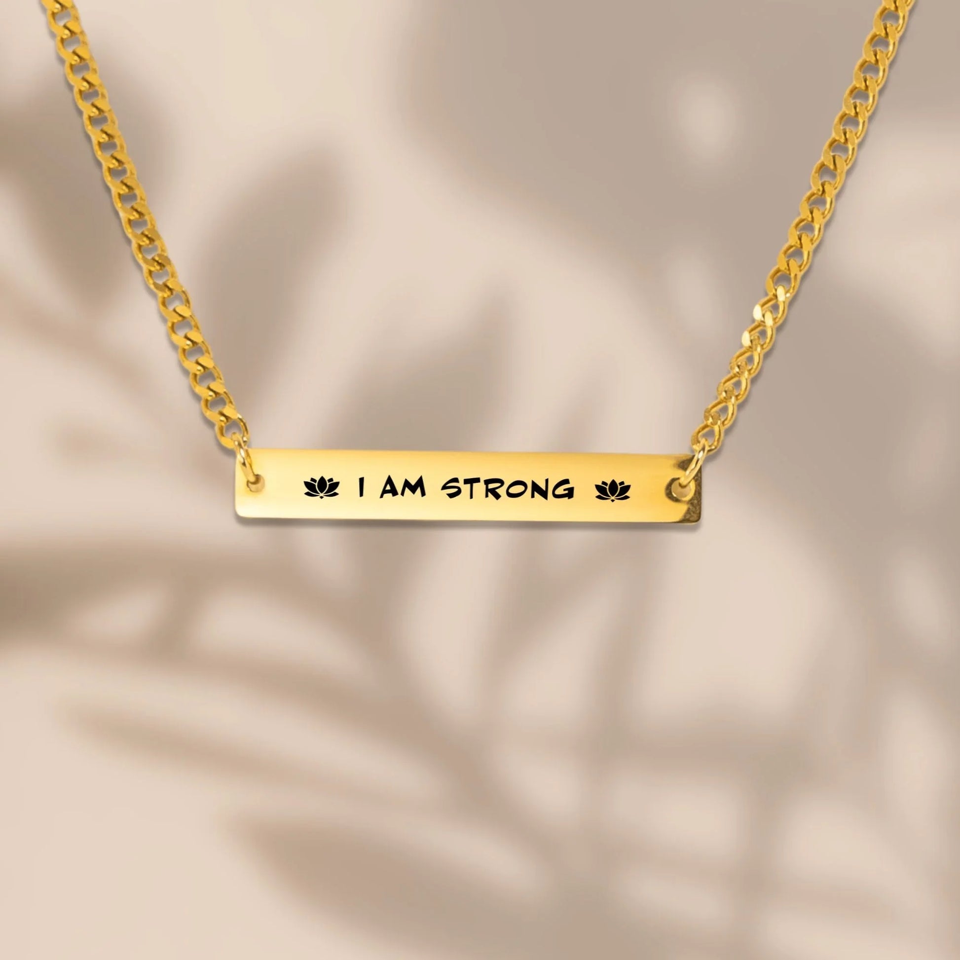 Positive Affirmation Bar Necklace - Affirmations and Gratitudes 