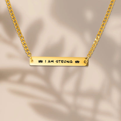 Positive Affirmation Bar Necklace - Affirmations and Gratitudes 