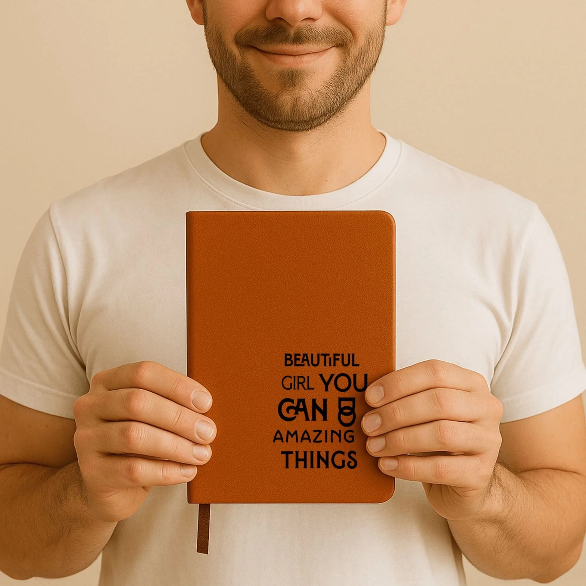 Inspirational Words Premium Engraved A5 Notebook / Journal - Affirmations and Gratitudes 