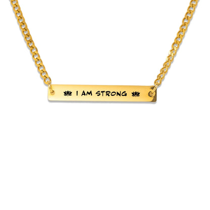 Positive Affirmation Bar Necklace - Affirmations and Gratitudes 