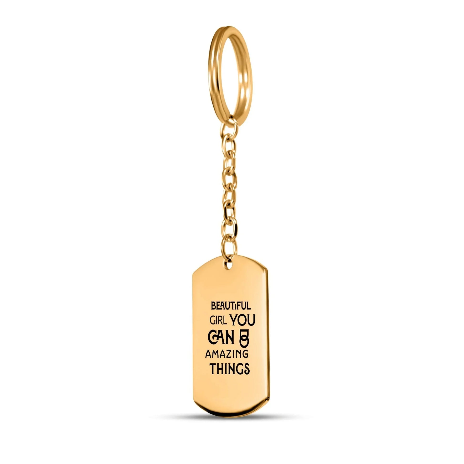 Inspirational Words Tag Keychain - Affirmations and Gratitudes 