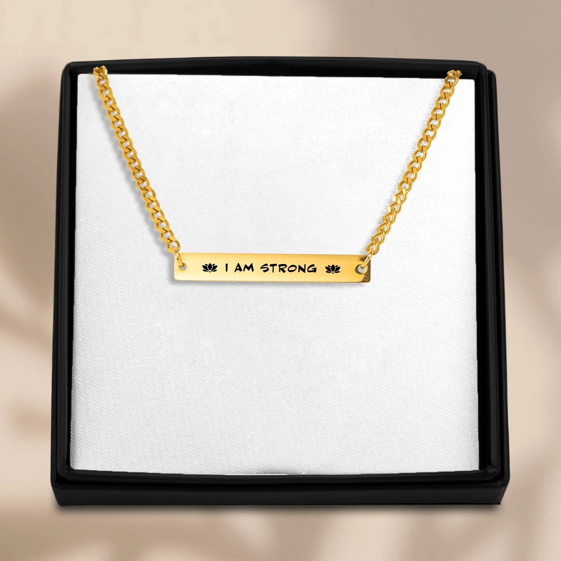 Positive Affirmation Bar Necklace - Affirmations and Gratitudes 