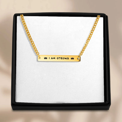 Positive Affirmation Bar Necklace - Affirmations and Gratitudes 