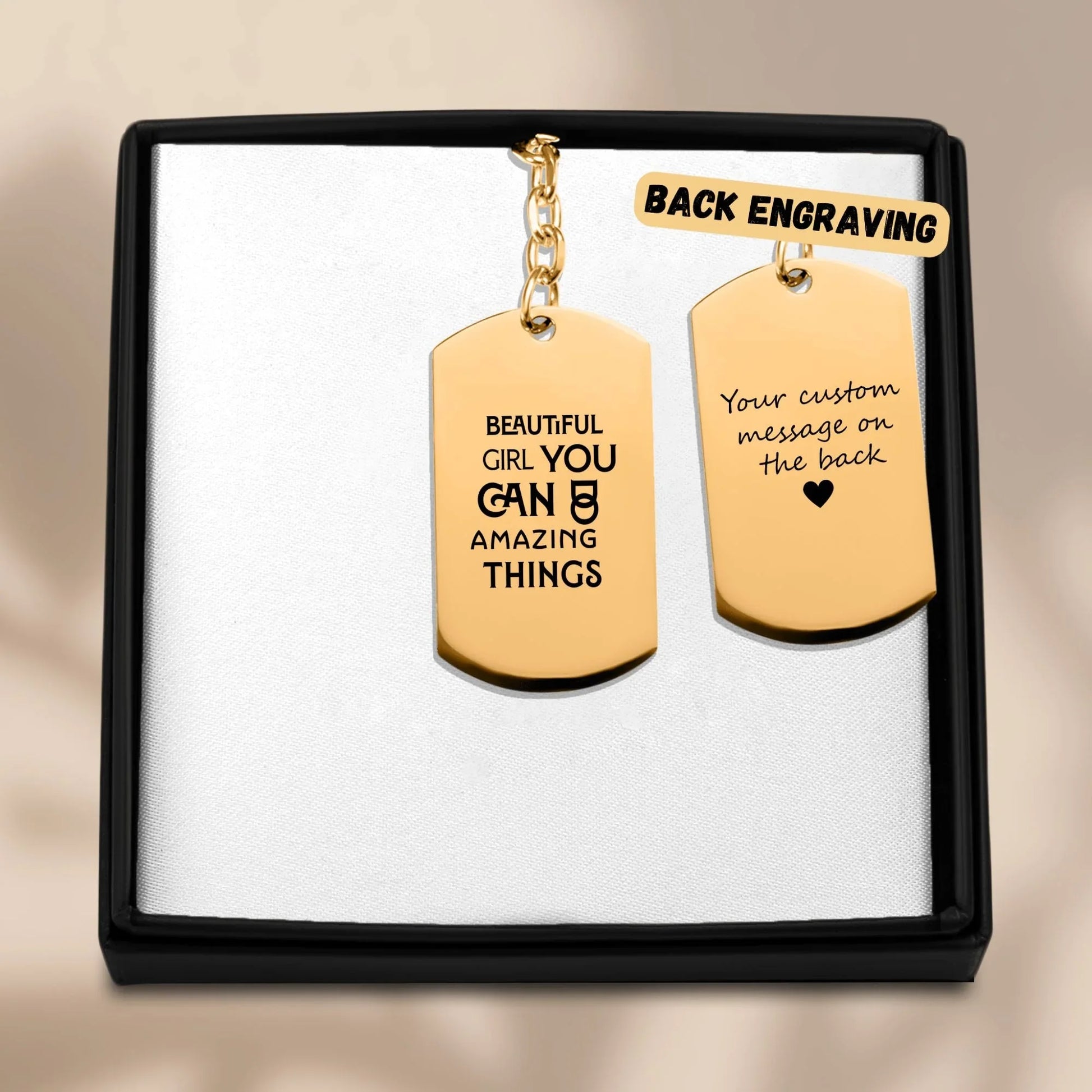 Inspirational Words Tag Keychain - Affirmations and Gratitudes 