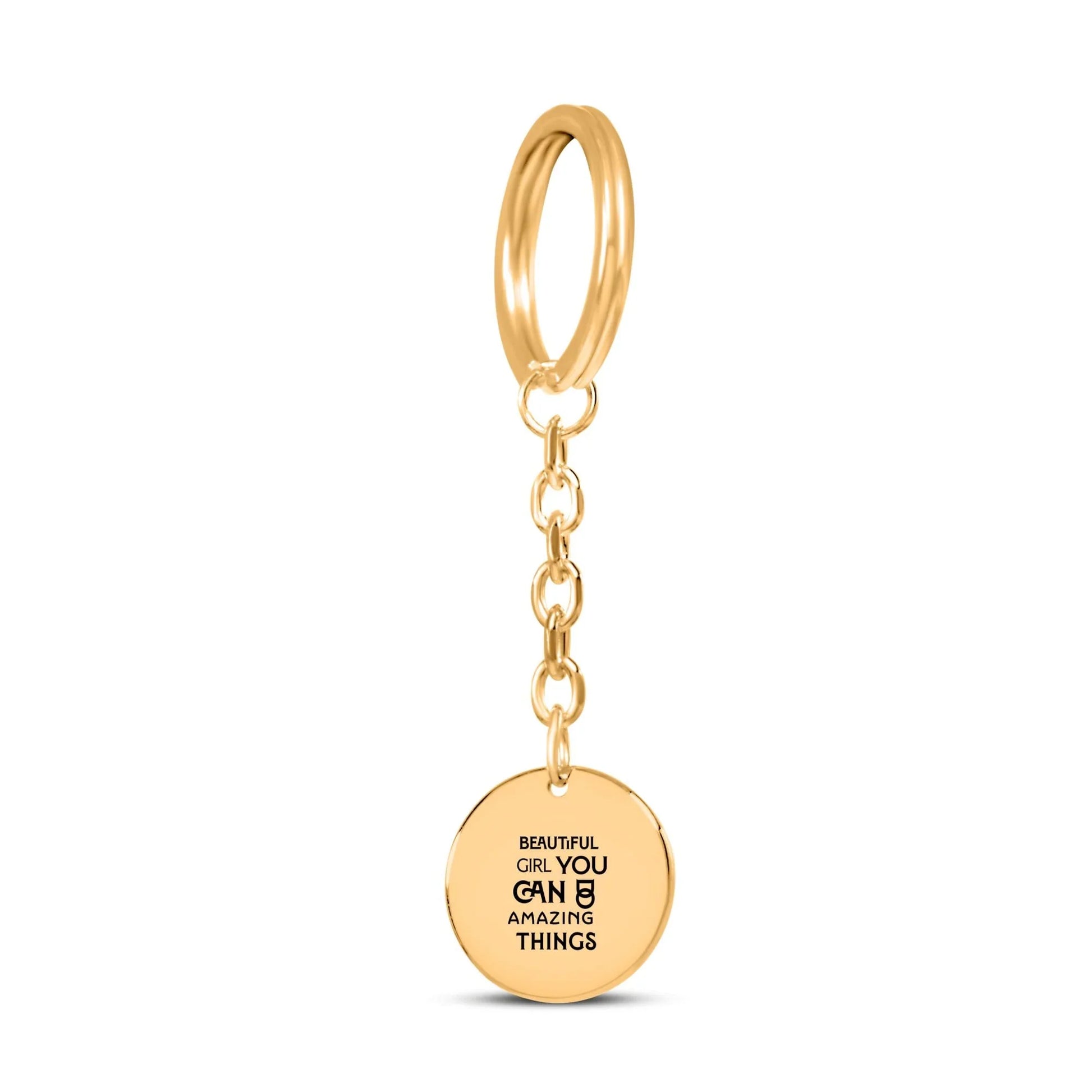 Inspirational Words Personalised Coin Keychain: Products for Positivity - Affirmations and Gratitudes 