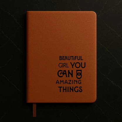 Inspirational Words Premium Engraved A5 Notebook / Journal - Affirmations and Gratitudes 