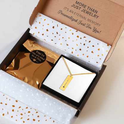 Positive Affirmation Cuban Vertical Bar Necklace - Affirmations and Gratitudes 