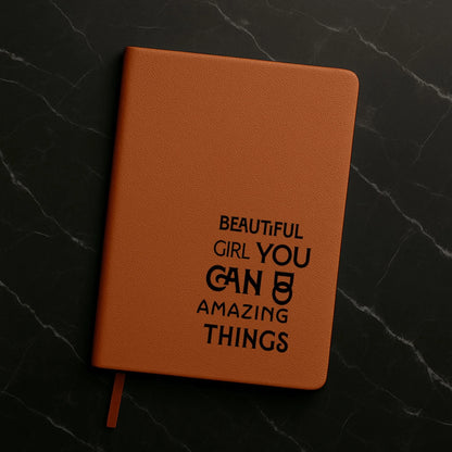 Inspirational Words Premium Engraved A5 Notebook / Journal - Affirmations and Gratitudes 