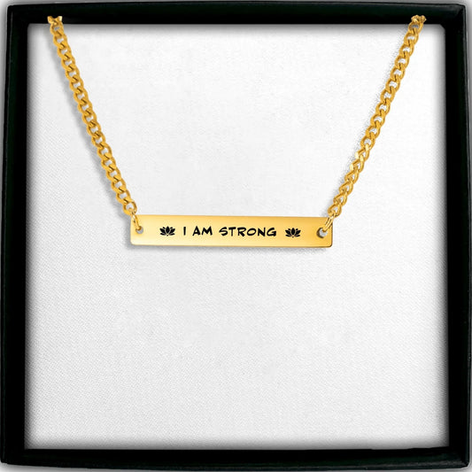 Positive Affirmation Bar Necklace - Affirmations and Gratitudes 