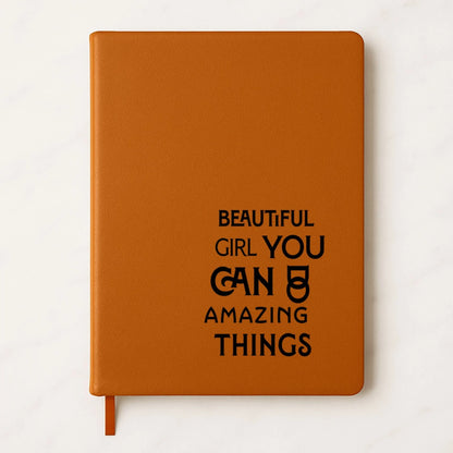 Inspirational Words Premium Engraved A5 Notebook / Journal - Affirmations and Gratitudes 