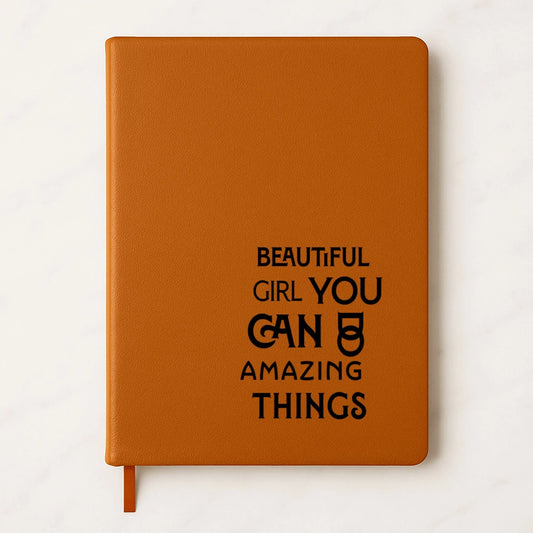 Inspirational Words Premium Engraved A5 Notebook / Journal - Affirmations and Gratitudes 