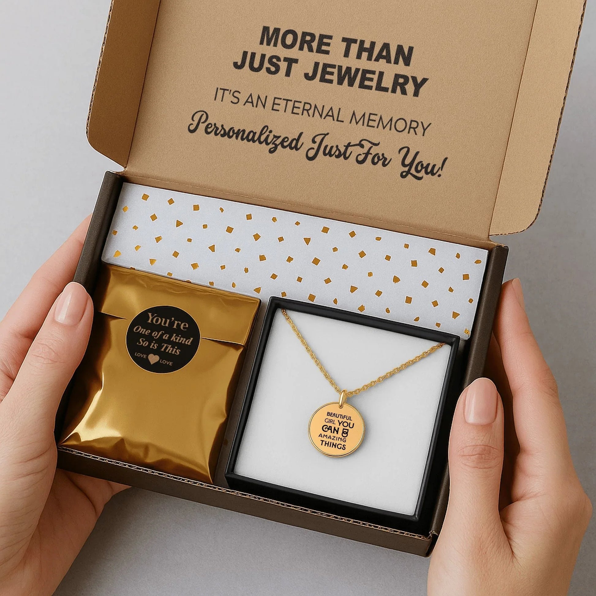 Inspirational Words Coin Necklace - Affirmations and Gratitudes 