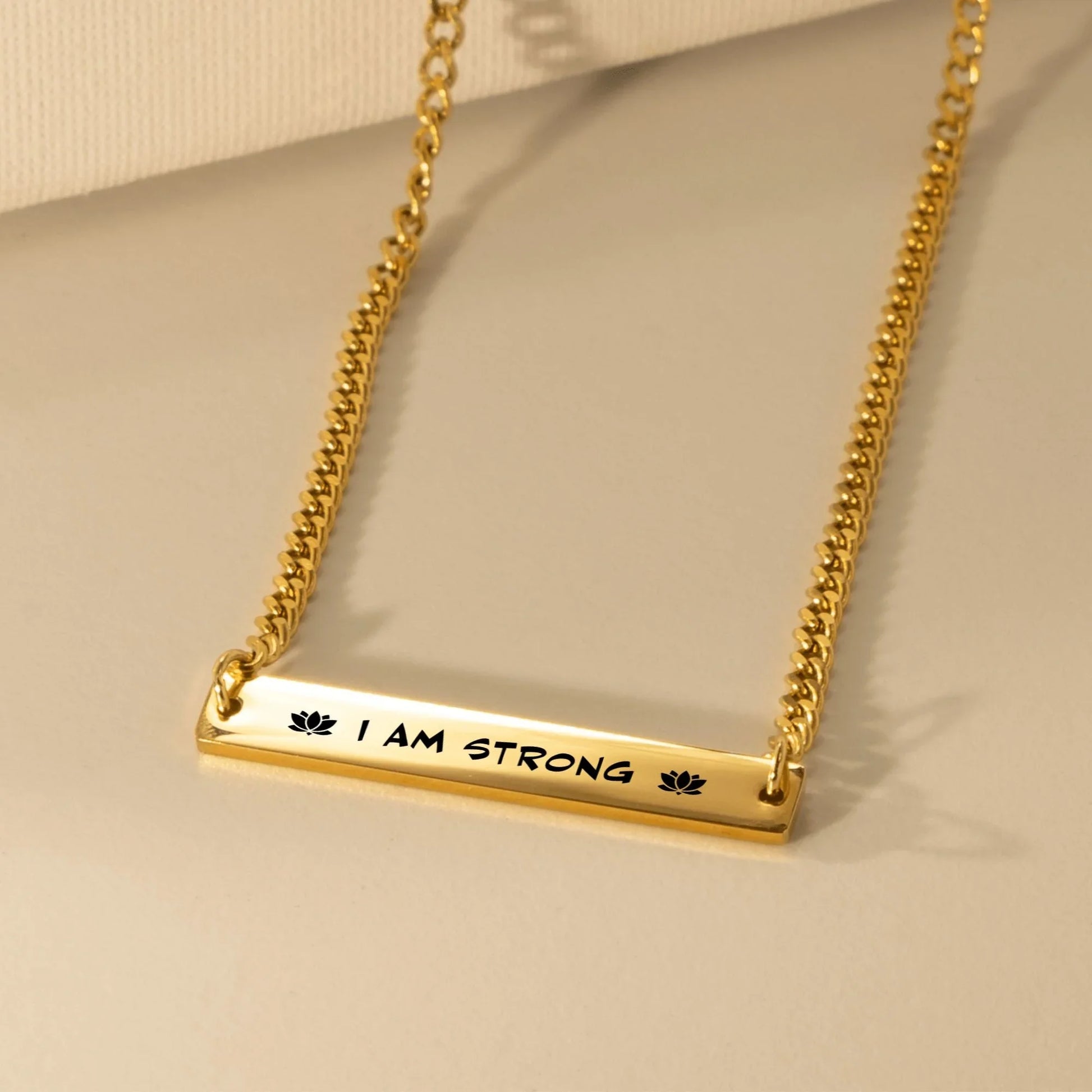 Positive Affirmation Bar Necklace - Affirmations and Gratitudes 