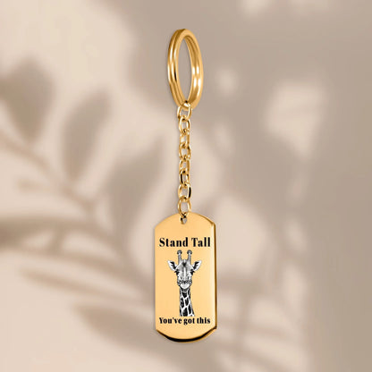 You've Got This Giraffe Tag Keychain - Affirmations and Gratitudes 