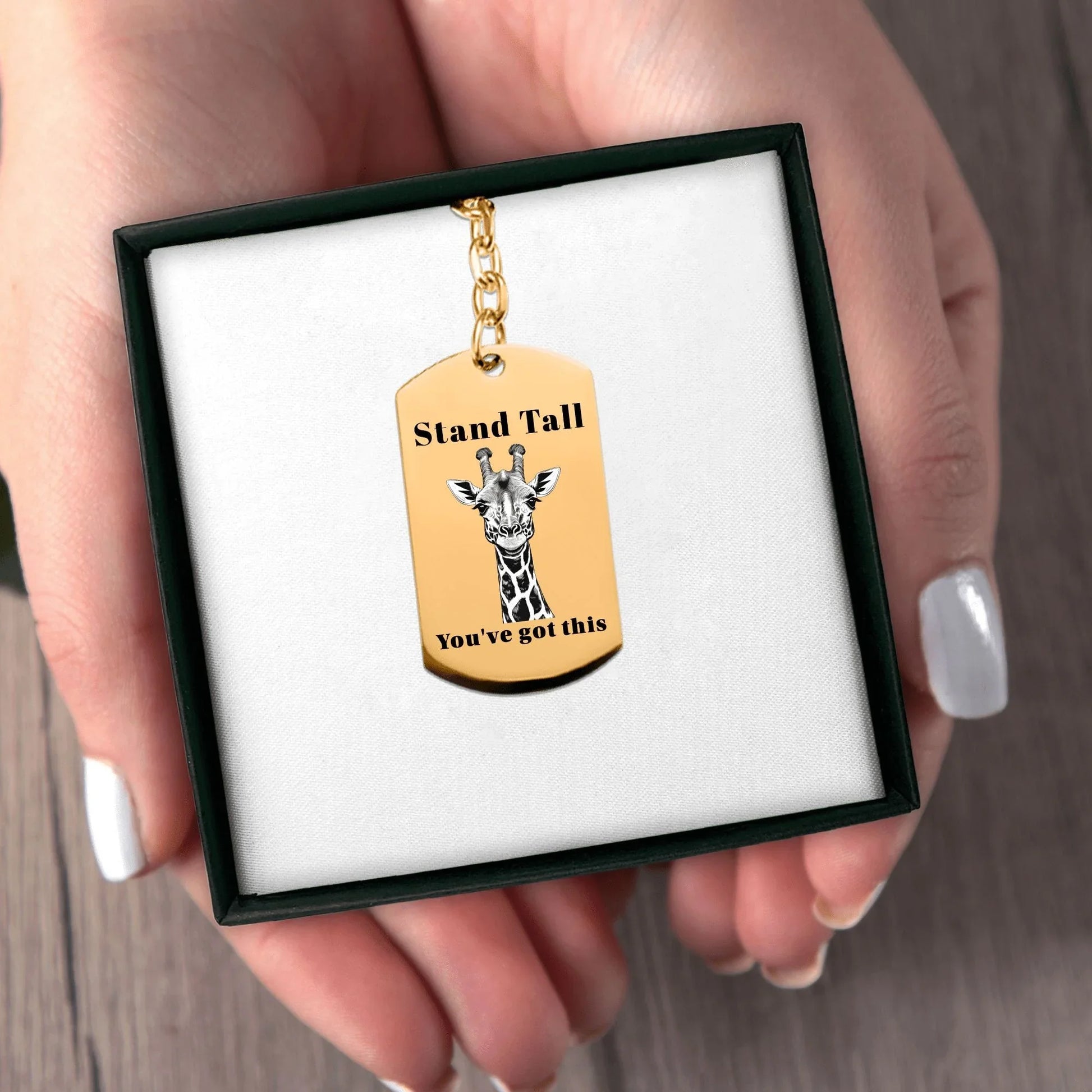 You've Got This Giraffe Tag Keychain - Affirmations and Gratitudes 