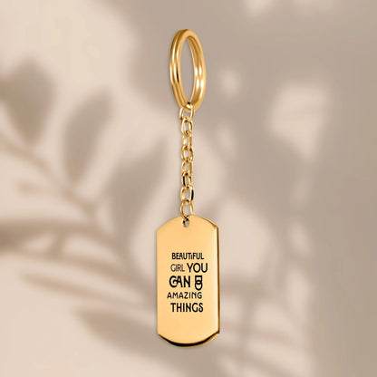 Inspirational Words Tag Keychain - Affirmations and Gratitudes 