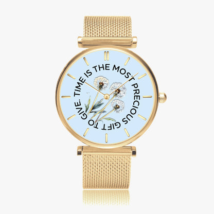 Precious Time Ultra-Thin Quartz Watch - Affirmations and Gratitudes 