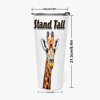 Stand Tall Giraffe 30oz Insulated Vacuum Flask - Affirmations and Gratitudes 