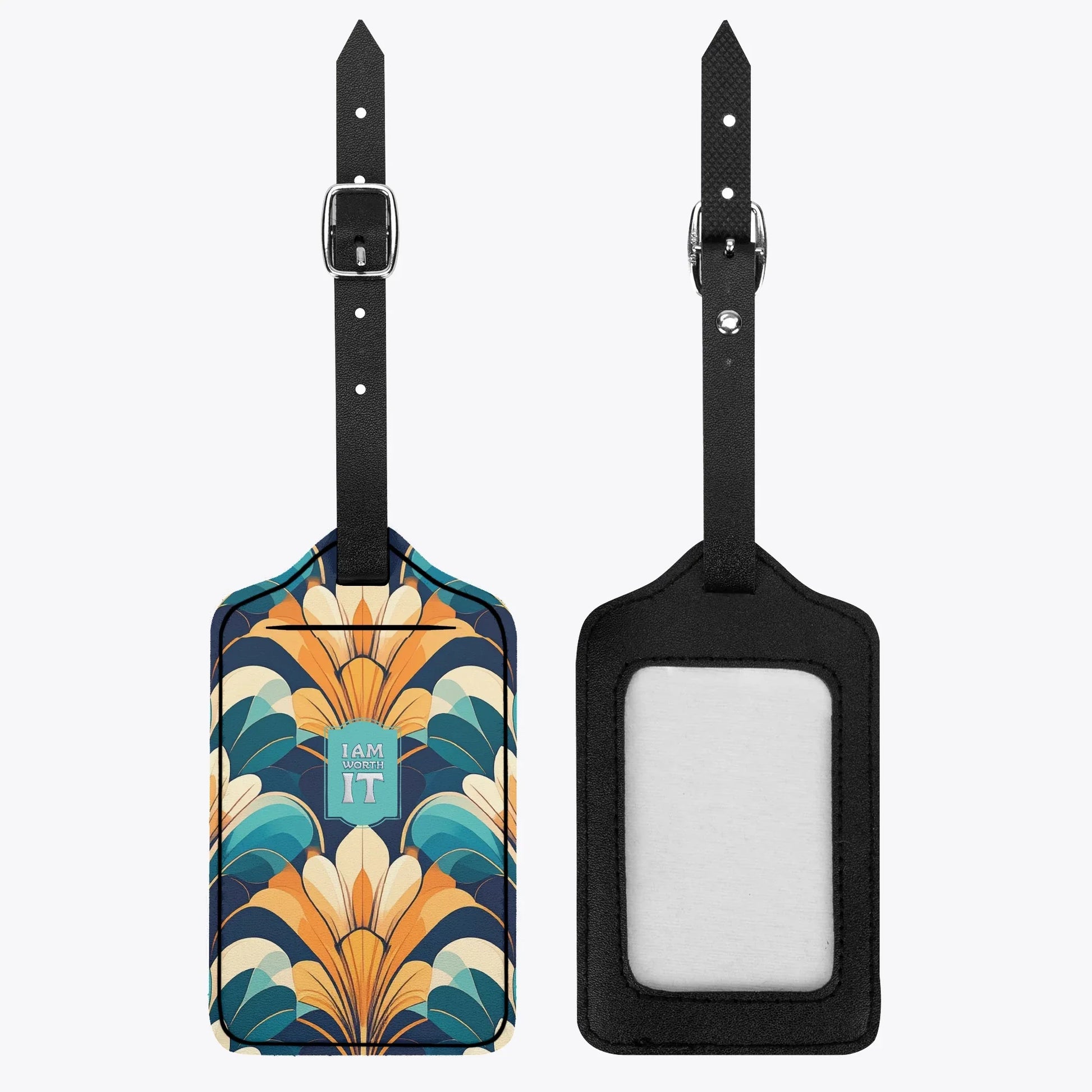 I am Worth it Faux Leather Luggage Tag - Affirmations and Gratitudes 