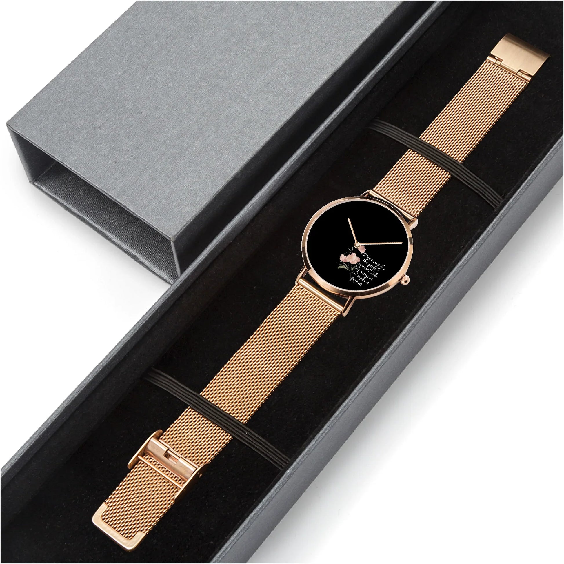 Perfect Moment Inspirational Ultra-thin Watch - Quartz - Affirmations and Gratitudes 