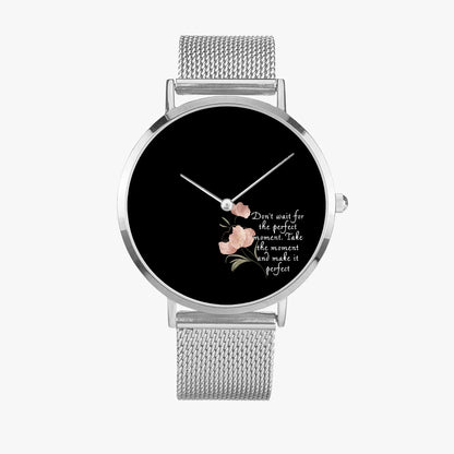 Perfect Moment Inspirational Ultra-thin Watch - Quartz - Affirmations and Gratitudes 