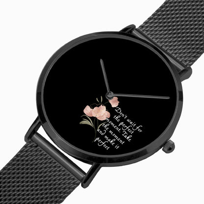 Perfect Moment Inspirational Ultra-thin Watch - Quartz - Affirmations and Gratitudes 