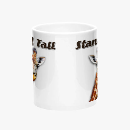 Stand Tall Giraffe 11oz White Mug - Affirmations and Gratitudes 