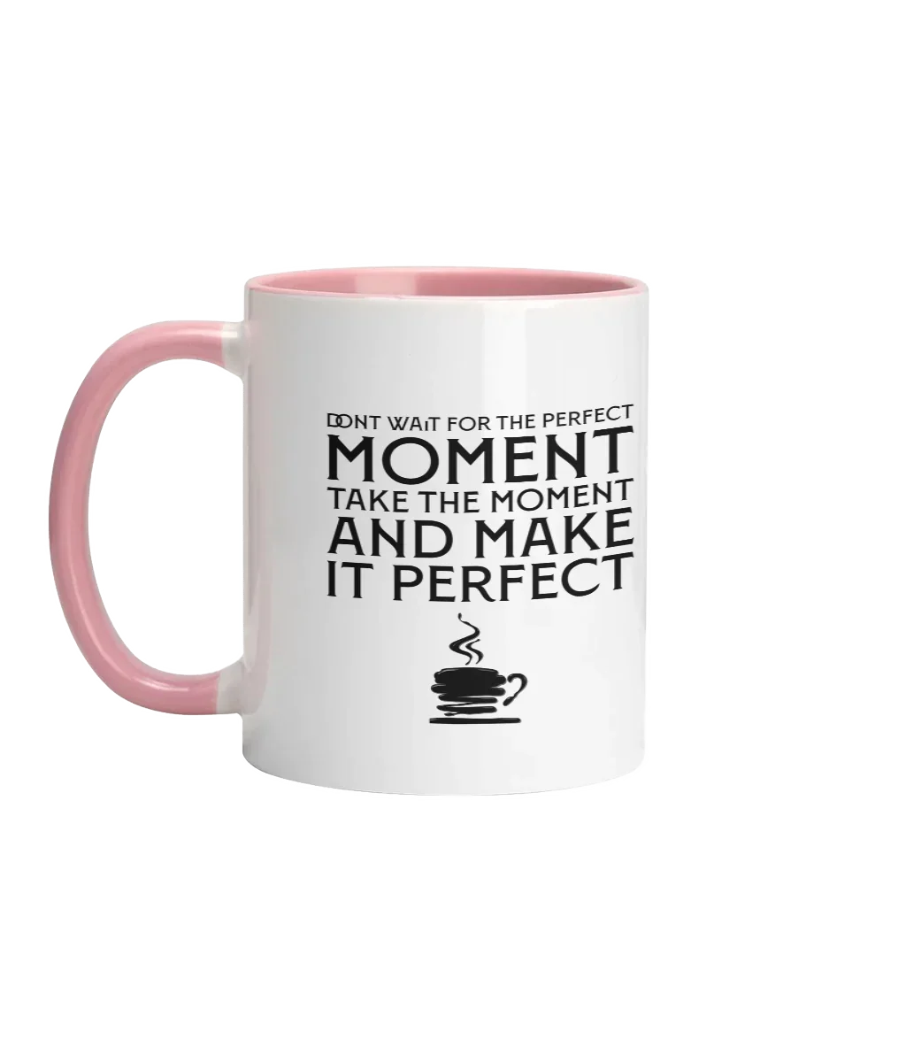 Perfect Moment Two-Tone Coffee Mug - Affirmations and Gratitudes 