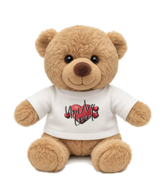 You Are Loved - Positive Affirmation Gifts: Cream Teddy Bear - Affirmations and Gratitudes 