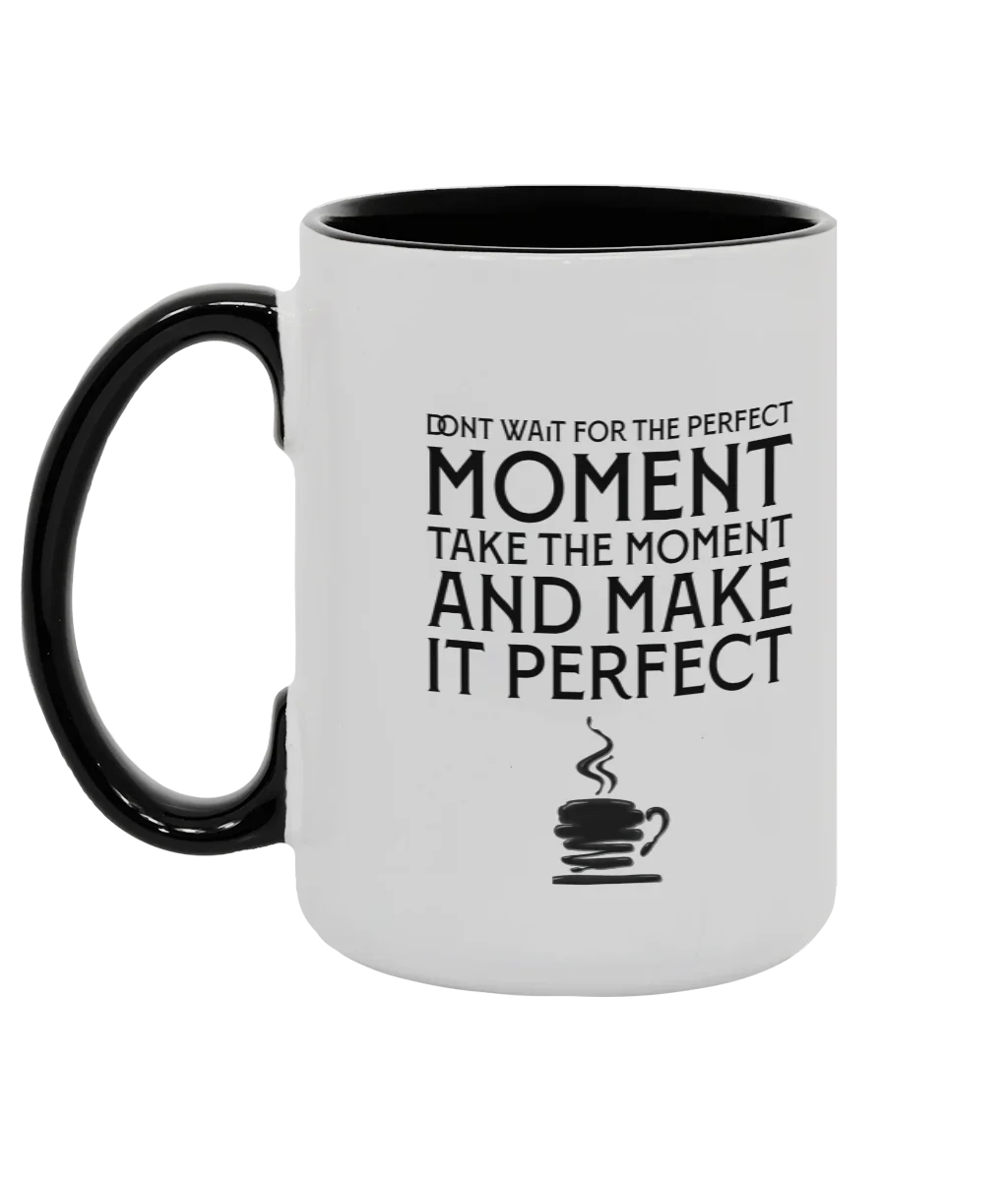 Large Black and White Mug: Affirmations and Gratitudes - Affirmations and Gratitudes 