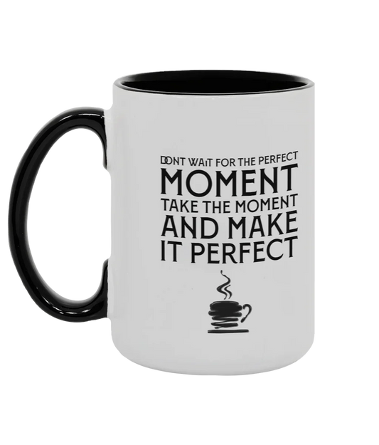 Large Black and White Mug: Affirmations and Gratitudes - Affirmations and Gratitudes 