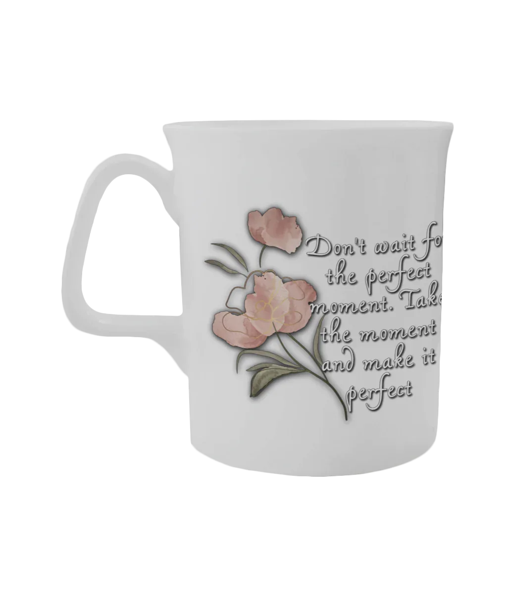 Perfect Moment Bone China Coffee Mug - Affirmations and Gratitudes 