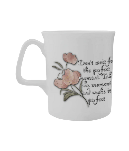 Perfect Moment Bone China Coffee Mug - Affirmations and Gratitudes 