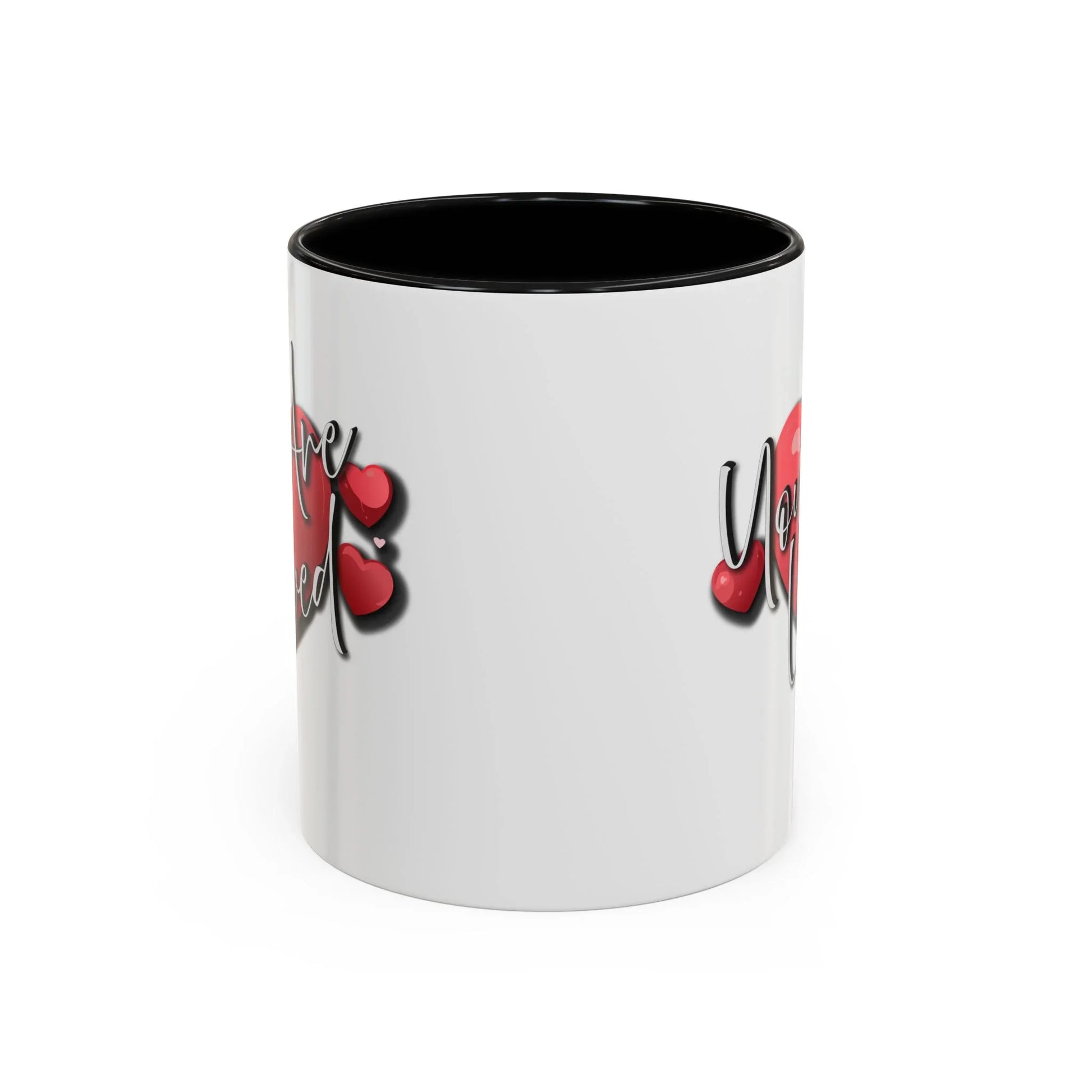 Heartfelt Accent Coffee Mug - You Are Loved Positive Affirmation - Affirmations and Gratitudes 