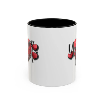 Heartfelt Accent Coffee Mug - You Are Loved Positive Affirmation - Affirmations and Gratitudes 