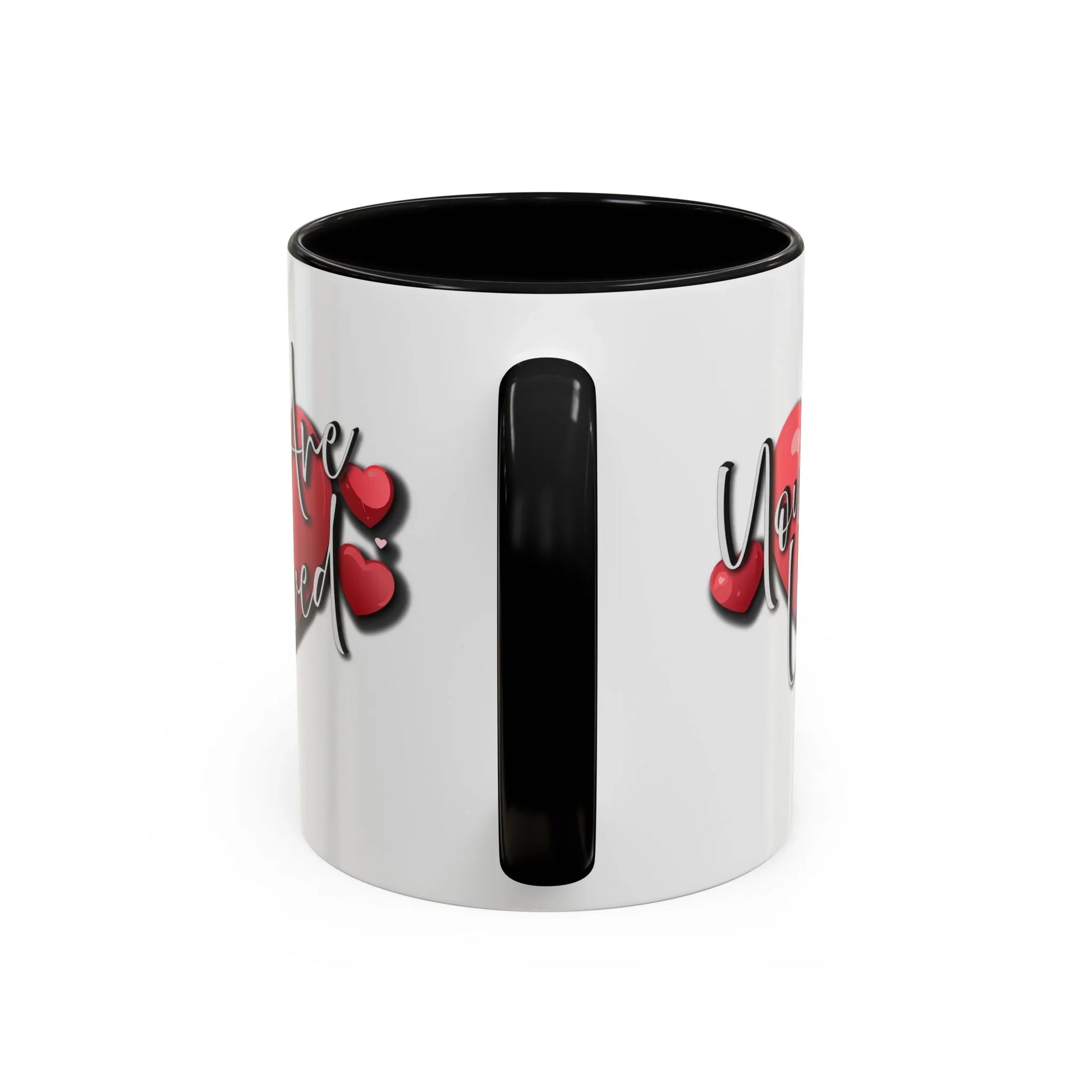Heartfelt Accent Coffee Mug - You Are Loved Positive Affirmation - Affirmations and Gratitudes 